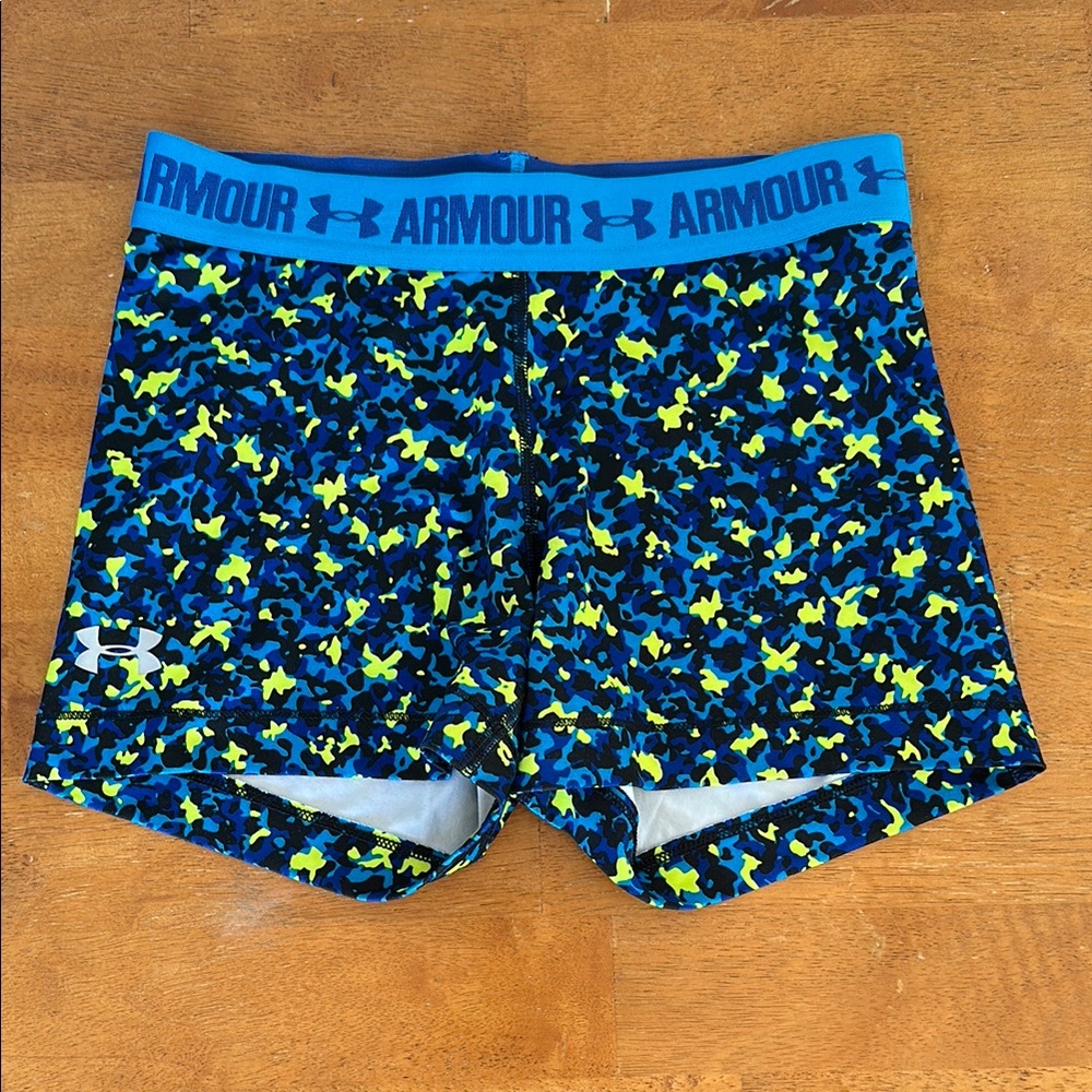Under Armour Blue and Yellow Athletic Shorts